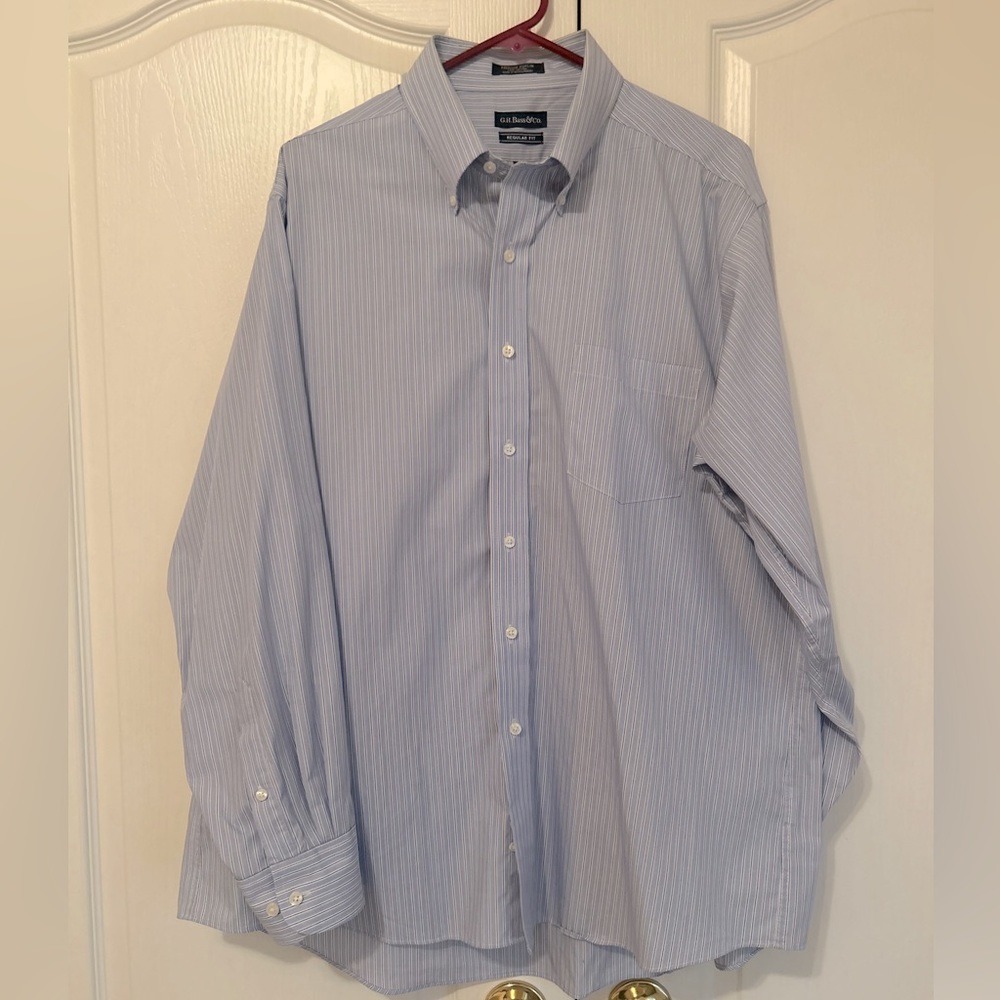 Blue striped button down